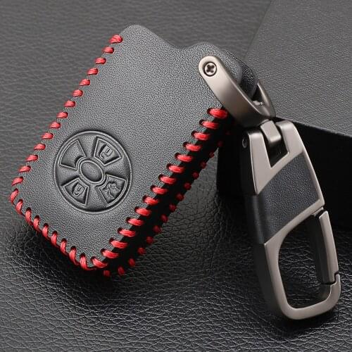 Remote Car Key Case Cover For Toyota Rav4 Corolla Yaris Mark X Hilux Vitz Aqua Camry Auris Leather 3 Buttons Key Chain Case