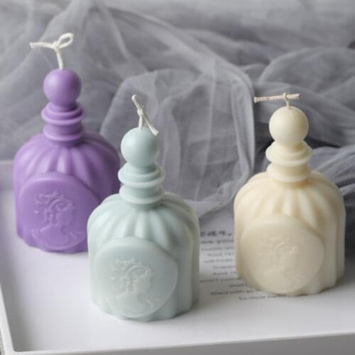 DIY Perfume Bottle Molds for Candles Creative Handmade Scented Candle 3D Silicone Mold for Candle Making