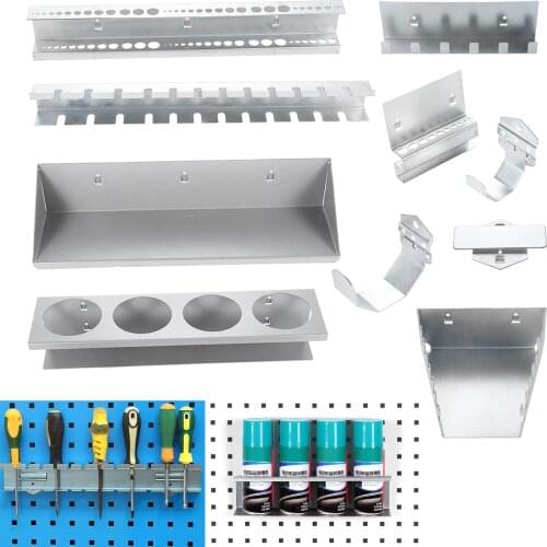 DRELD Tool Hanging Hook Metal Display Rack Metal Shop Good Shelf Hooks Square Hole Plate Tool Household Kitchen Storage Tools