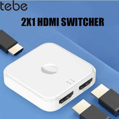 Tebe 4K 3D HD1080P HDMI Splitter Switch Bi-Direction 1x2/2x1 V1.4 HDMI Switch 2 in 1 out Switcher For PS 4/3 Projector TV Box PC