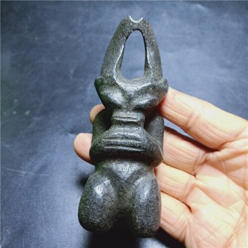Gaogu jade iron meteorite Hongshan Culture Pendant statue