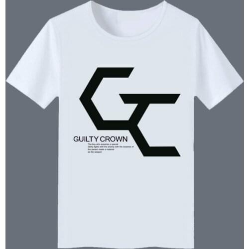Guilty Crown Cosplay T Shirt OUMA SHU Cartoon Print T-Shirt Summer Graphic Tees Crew Neck Harajuku Casual Top tshirt Costume