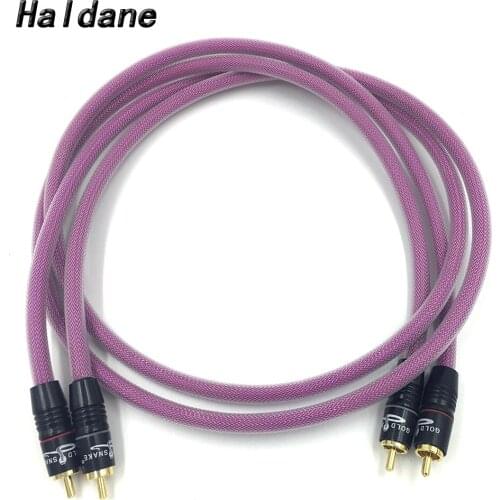 Haldane Pair HIFI type-2 Gold Plated 2RCA Cable High-end 6N OFHC Audio cable HIFI Double RCA Signal Line Rca cable for XLO HTP1