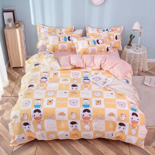 Bed Linens High-end Comfort Lucky Rabbit Comforter Bedding Sets Home Textiles Duvet Cover Set 3/4PCS Bed Linen Set Fitted Sheet