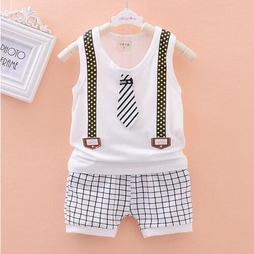 Kids Clothing Sets Summer Baby Boy Girl Clothes Vest T Shirts Shorts 2 Pieces 1-10 Years Dot Pattern Children Clothing