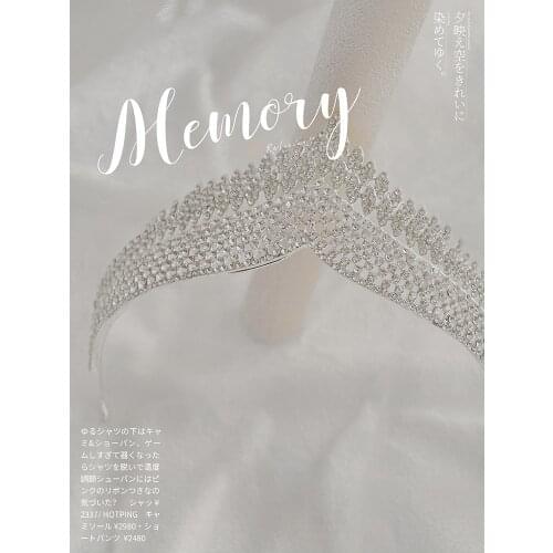 Crown Ornament Bridal Wedding Accessories Simple Alloy Diamond-Studded Crystal Bridal Dress Jewelry TT@88