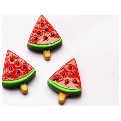 30pcs watermelon DIY Miniature Artificial Fake Food Cake Resin Cabochon Scrapbooking for diy decoration