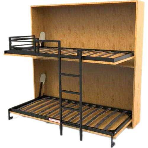 Custom Made 190x90cm Modern Bedroom Furniture Space Saving Functional Wall Murphy Children Kids Bunk Fold Down Beds