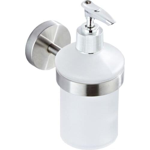 YYSD 200ml Stainless Steel Wall Mounted Soap Dispenser Manual Press Pump Liquid Soap Shampoo Dispensers for Bathroom Kitchen