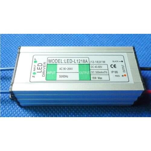 New waterproof LED Driver 12W 13W 14W 15W 16W 17W 18W 12-18*1 W LED Strip Light Bulb Power Supply Transformers 300mA AC 90-264 V