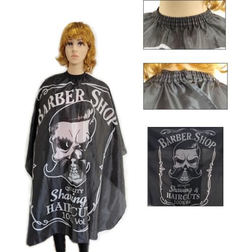 New Barber Cloth Haircut Hairdressing Skull Man Pattern Apron Polyester Cape Hair Styling Design Supplies Salon Barber Gown
