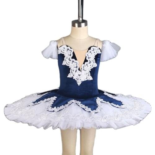 Pre-professional Ballet Tutu Adult Girls Royal Navy Blue Classical Ballet Costume Tutu Pancake Stage Ballet Attire Costume