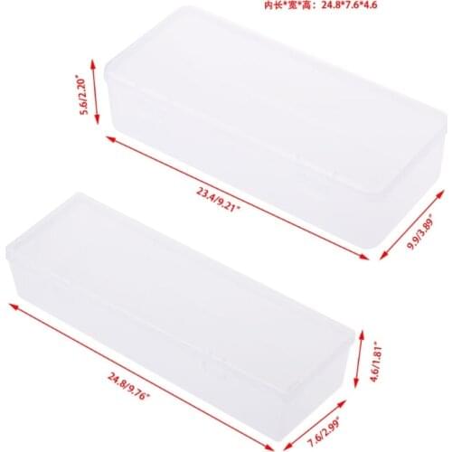 Rectangular Plastic Clear Storage Box Jewelry Container Case Bead Organizer Case 11XC