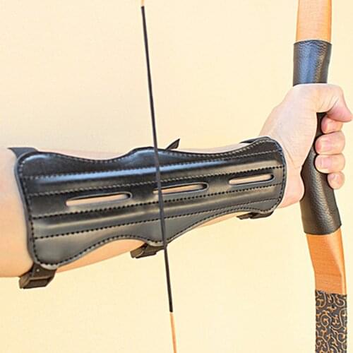 PU Leather Forearm Adjustable Lightweight Professional Strap Arm Guard Gear Protection Elastic Men Women Target Archery Outdoor