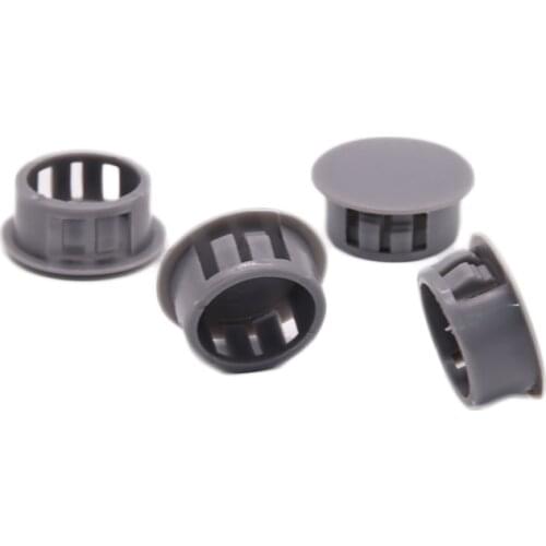 Gray Plastic Hole Plug Cover Hole Nylon Plugs Dust Caps Flat Head Reserved Hole Plugging Panel Plug Use For Table Box Extra Hole