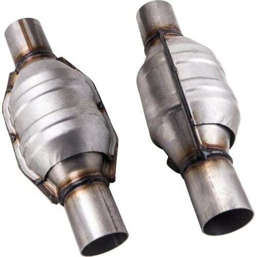 2pc 2.25" Catalytic Converter Universal for ECOII 4" Round