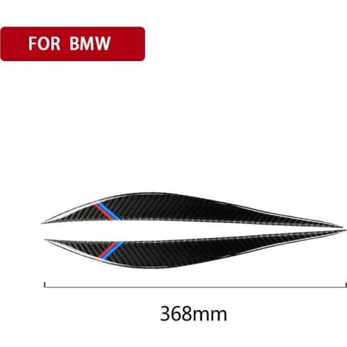 Carbon Fiber For BMW F30 F31 F32 f33 F343 style 2 pcs Sticker Headlight Eyebrows Eyelid Trim Eye Lid Cover Decoration 2012-2019