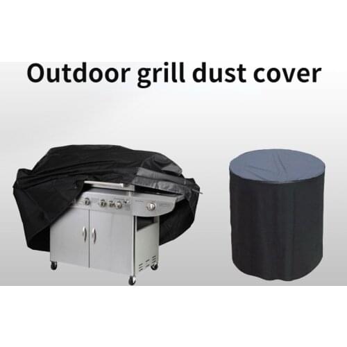 Waterproof Coated Silver Oxford Cloth Outdoor Round Square Grill Cover BBQ Protective Cover Protective Storage Cover