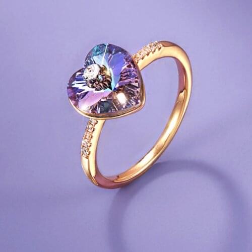 11.11 New Heart Design Rings for Women 2020 made with Austrian Crystal Fashion Girls Valentines Day Jewellery Party Gift