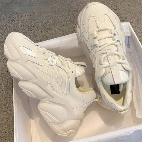 Womens lace-up platform vulcanized shoes Thick casual comfortable sports shoes Spring autumn shoes versatile and lightweight