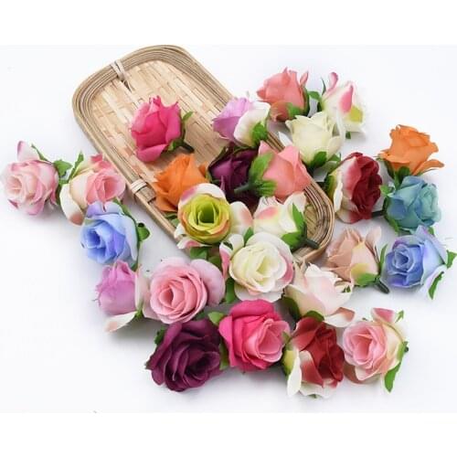 10 Pieces fake teddy bear of roses wedding decorative flowers for scrapbooking christmas decorations for home artificial flowers