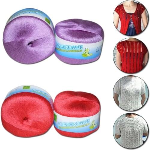100g Soft Natural Worsted Mercerizing Silk Crochet Knitting Yarn Solid Color Silk Sewing Thread Yarn For DIY Knitting Supplies