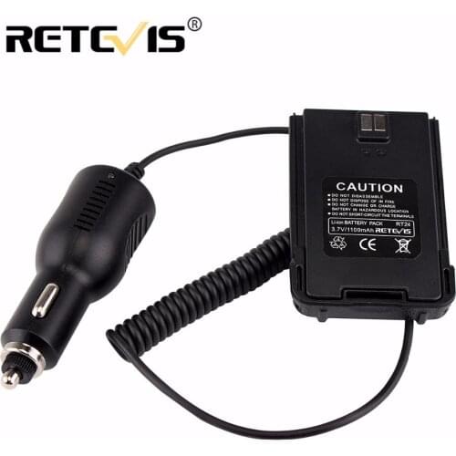 100% New Car/Vehicle Charger Battery Eliminator 12V-24V For Retevis RT24 Two Way Radio PMR Rradio Accessories J9123J