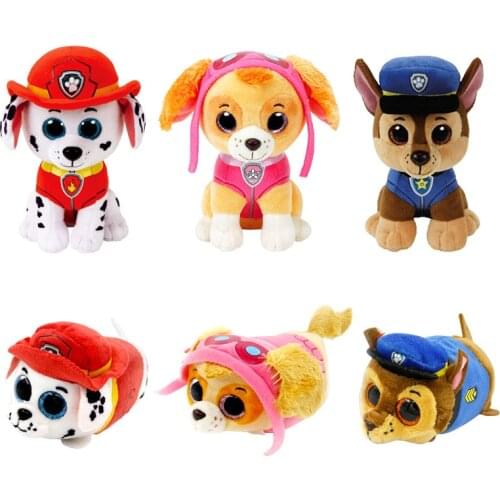 15cm Ty Beanie Cat Dog Marshall Rocky Zuma Soft Stuffed Plush Toys Cute Big Eyes Dog Children Boy and Girl Birthday Gifts