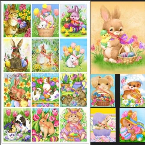 2021 5d diamond embroidery 5d diamond painting Easter diy diamond painting cross stitch Easter diamond mosaic rhinestone picture
