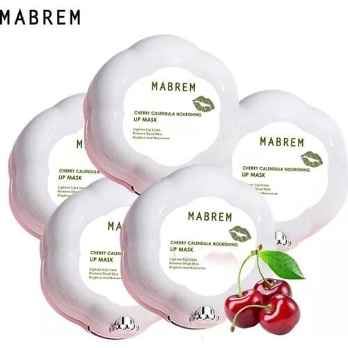 5PCS Lip Mask Night Sleep Moisturizing Maintenance Lips Balm Cherry Flavor Nourish Relieve Dryness Protect Lips Care 10g 2pcs