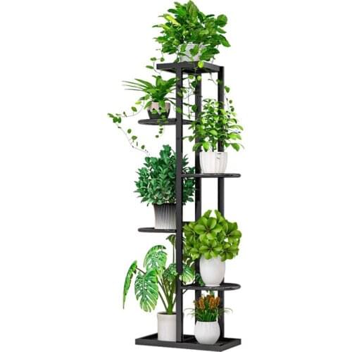 5 Tiers Iron Craft Bookshelf Plant Rack Display Shelf Home Indoor Outdoor Yard Garden Patio Balcony Flower Stands 43x22x98cm