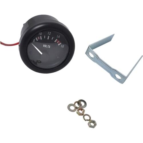 52mm 2" LED Light Marine Boat 8-16V Voltmeter Volt Voltage Meter Gauge