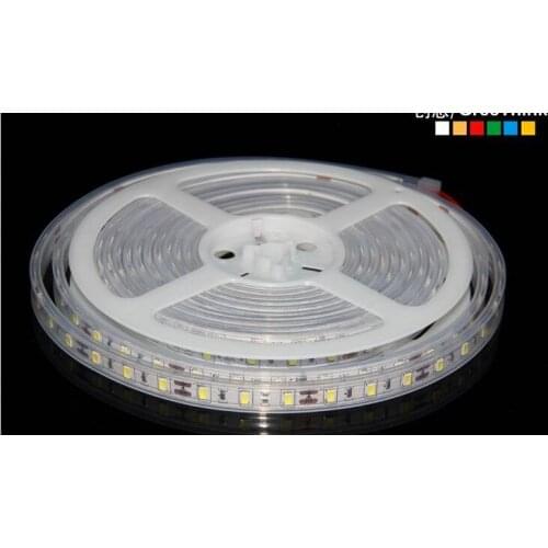 5730 SMD 5M 16FT 300LED;waterproof in silicon tube;IP66 LED flexible strip;DC12V input;23-25lm/LED
