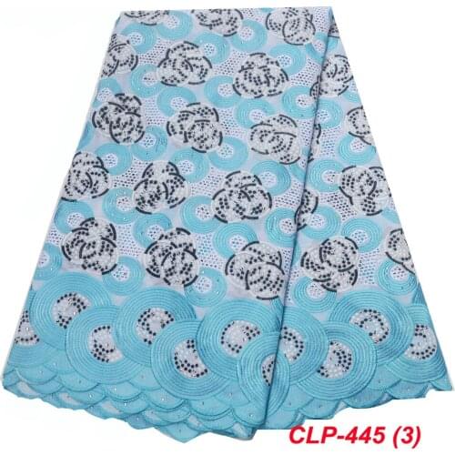 African 100% Cotton Lace Fabric 2020 High Quality Lace Material In Switzerland Embroidery For Wedding Dress CLP-445