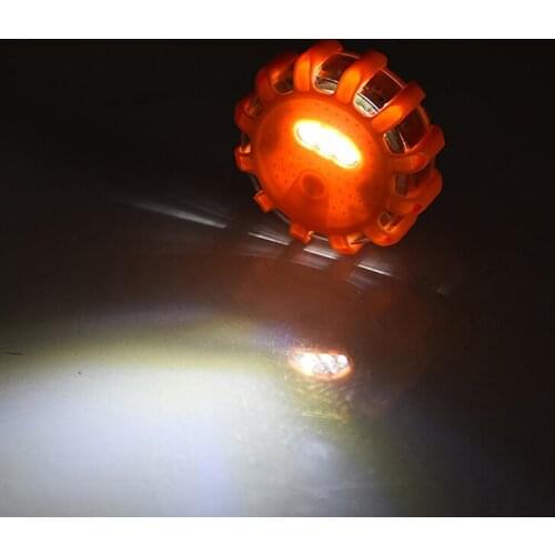1pc LED Road Flares Emergency Disc Safety Light Flashing Roadside Beacon Warning