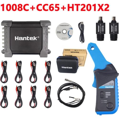 Hantek 1008C Automotive Oscilloscope 8 Channels+Car Diagnostics+Signal Generator Pc USB Storage Осциллограф with Ignition Probe