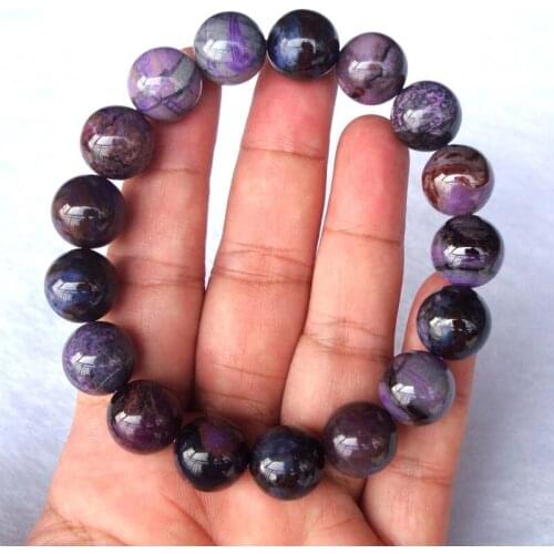Free Shipping Natural Sugilite Round 13mm Beads Bracelet Women Jewelry Accessories Weddings Parties Birthday Gift
