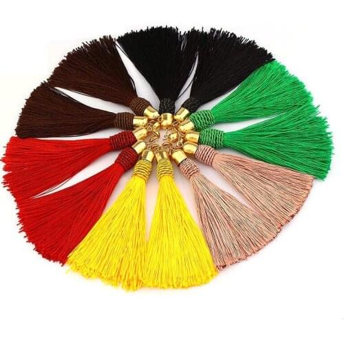 Bohemia Jewelry Accessories Fashion Earrings Women Earrings 2021 Trend 9 Colors Cotton Tassel Long Dangle Earrings for Women