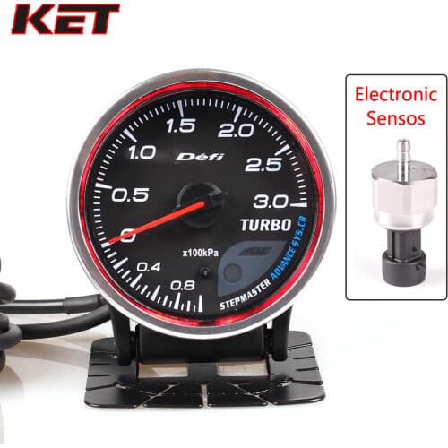 Defi Advance CR 2.5 Inch 60mm 7 Colors 0-3 Bar Turbo Boost Auto Gauge With Electronic Sensor