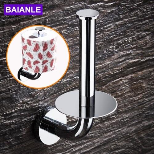 Toilet Paper Holder Creative Stainless Steel Paper Towel Holder Rack Decorative Wall Mounted Bathroom Roll Paper Holder