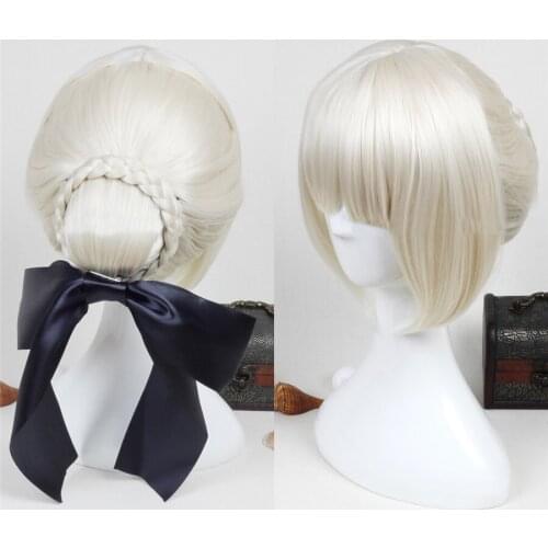 Fate/Grand Order Saber Alter Artoria Pendragon Artoria Alter Black Saber Cosplay Wig