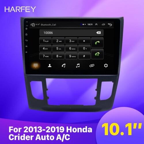Harfey HD Touchscreen Android 9.1 10.1 inch car GPS Radio for Honda Crider Auto A/C 2013-2019 With Bluetooth support Carplay DVR