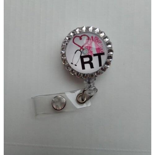 Respiratory Therapist RT Badge Holder Reel; Nursing Retractable Badge Reel 10PCS/LOT