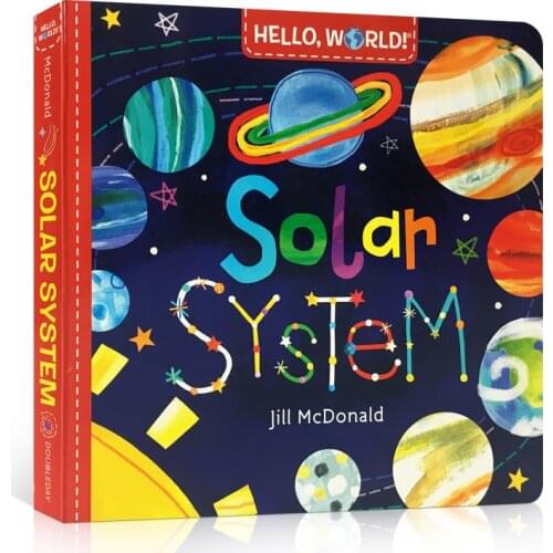 Hello World Solar System Original English Board Book Colouring Activity Science Picture Book for Kids Early Education