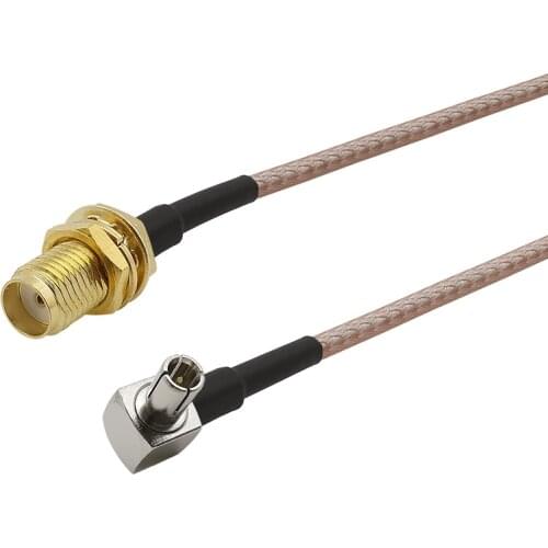 SMA to TS9 RG316 Coaxial Cable External Antenna Adapter Cable Straight SMA Female to 90 Degree TS9 for USB Modems & MiFi Hotspot