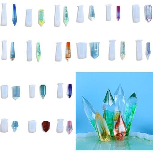 Quartz Slice Mold Shard Silicone Mold Marble Tray Agate Supplies Resin Art Faux Crystal Making Jewelry Epoxy Resin Silicone Mold