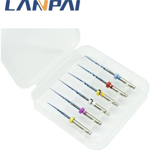 Lanpai 31mm 6pcs/Pack SX-F3 Dental Blue Niti File Instrument Tools Organizer Endodontics Dentistry Therapy Files