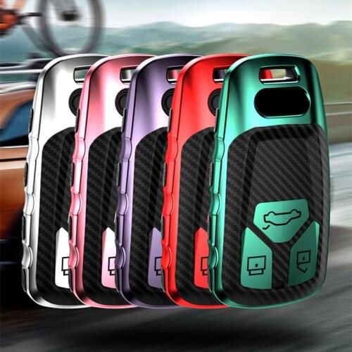 Soft TPU Car Key protect Cover Case Shell For Audi A4 B9 Q5 Q7 TT TTS 8S 2016 2017 car smart remote Car Styling Auto Accessories