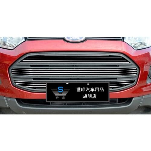 For Ford Ecosport 2013-2017-2015 Grill Grille Front Center Racing Cover Trim High Quality New Aluminum Alloy