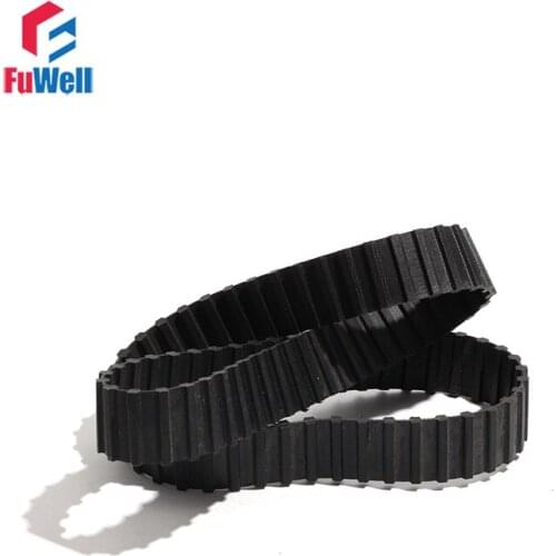 Black Rubber Timing Belt DL Type Double Teeth 12.7/20/25/38mm Belt Width Toothed Belt 367DL/390DL/400DL/435DL Transmission Belt